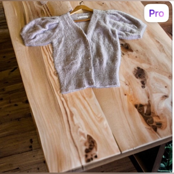 ASTR the label Light Mauve Fluffy buttons Jacket XS nylon and Acrylique - Picture 5 of 16